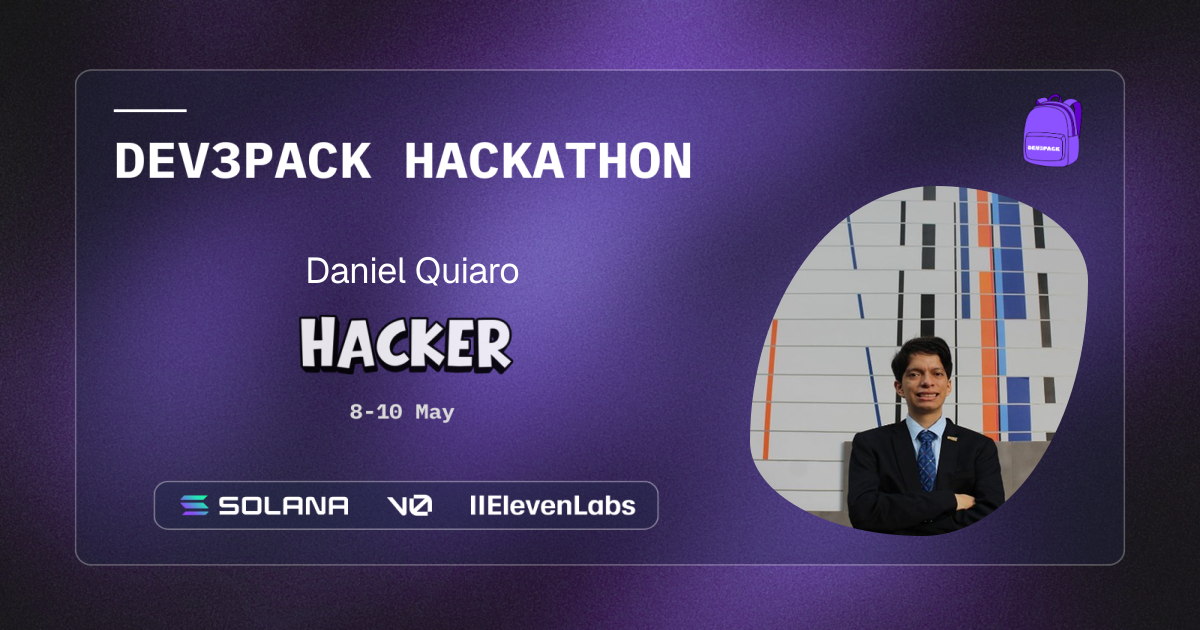 Daniel Quiaro's Dev3pack hacker card