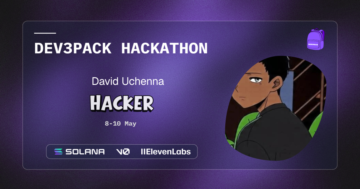 David Uchenna's Dev3pack hacker card