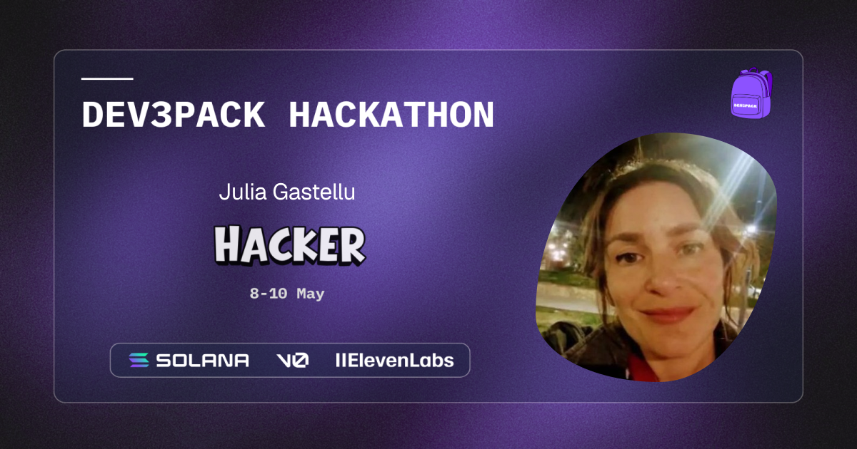 Julia Gastellu's Dev3pack hacker card