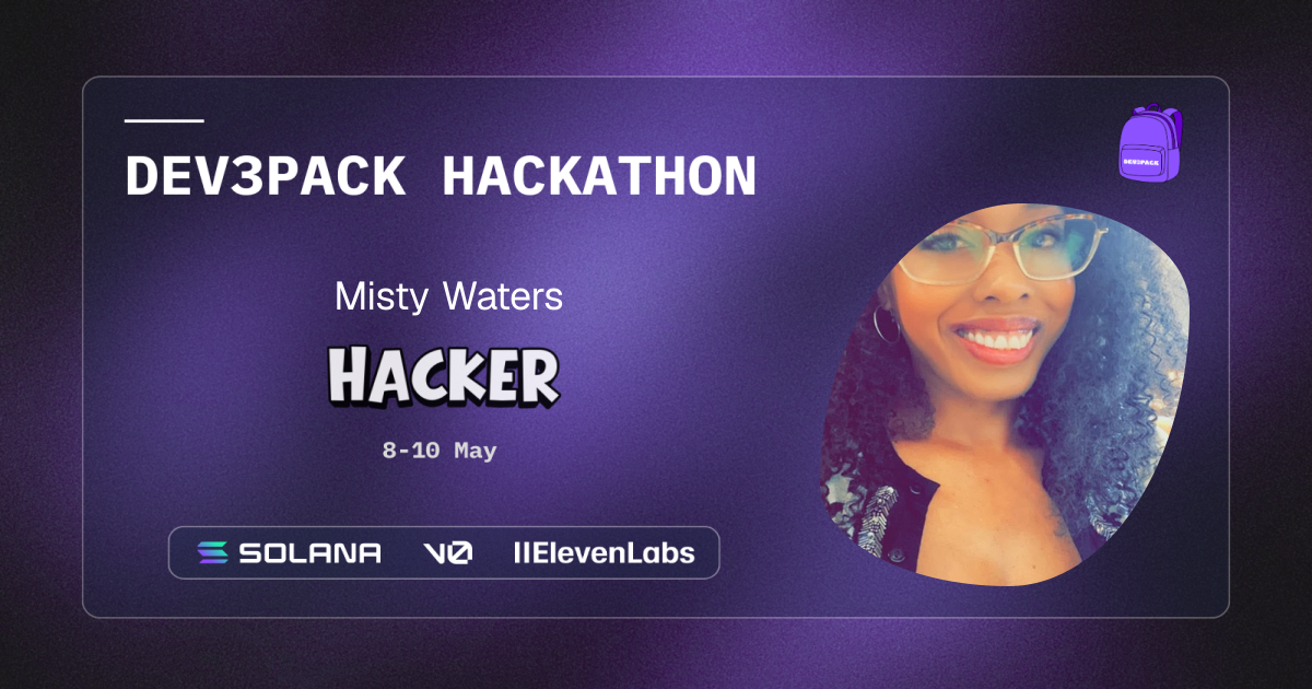Misty Waters's Dev3pack hacker card