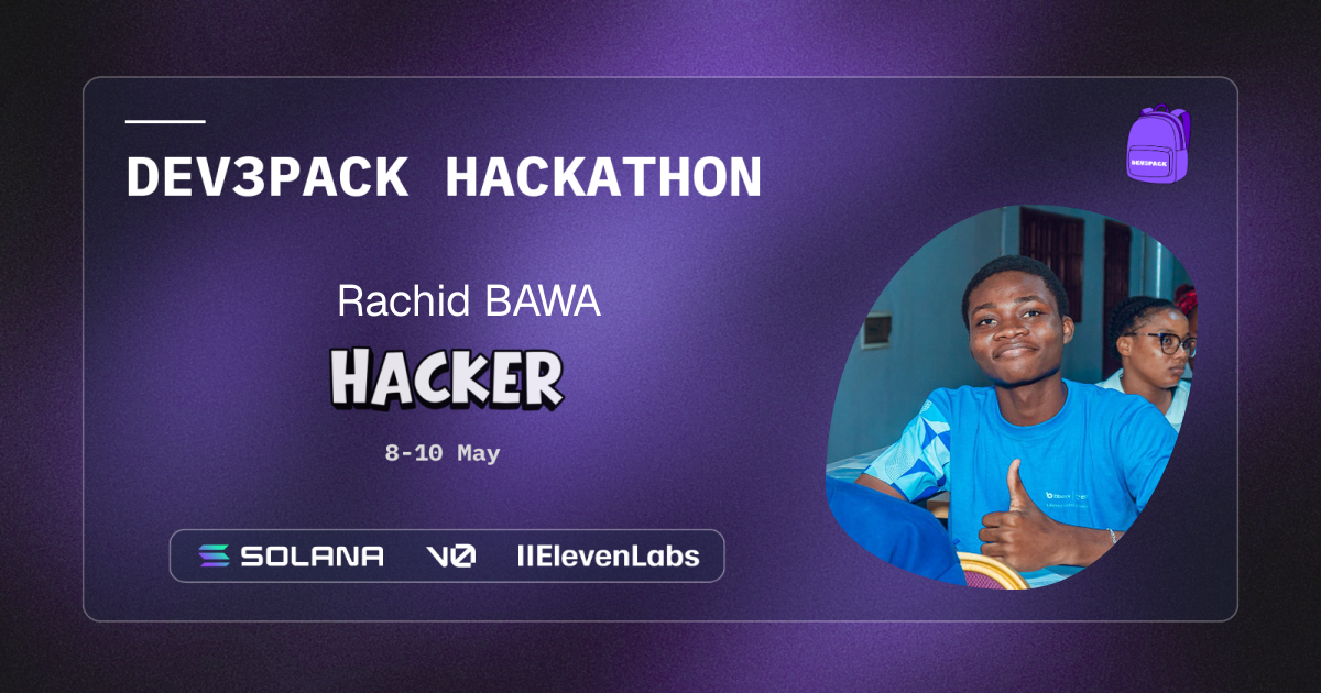 Rachid BAWA's Dev3pack hacker card