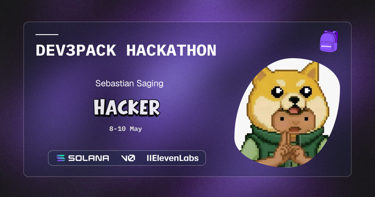 Sebastian Saging's Dev3pack hacker card