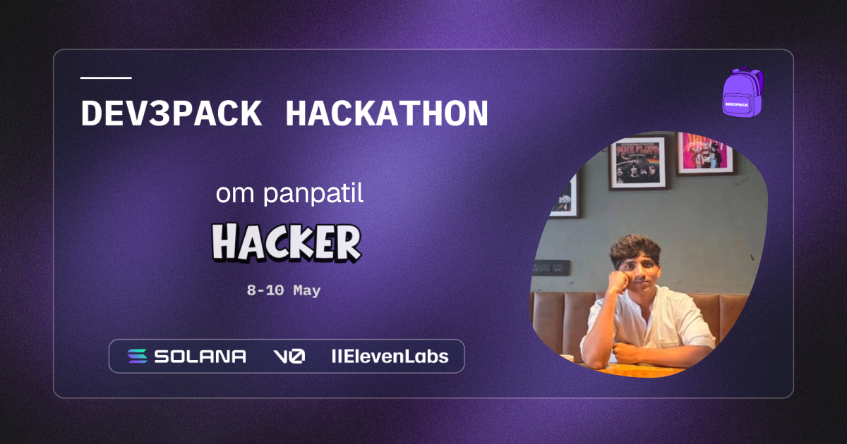 om panpatil's Dev3pack hacker card
